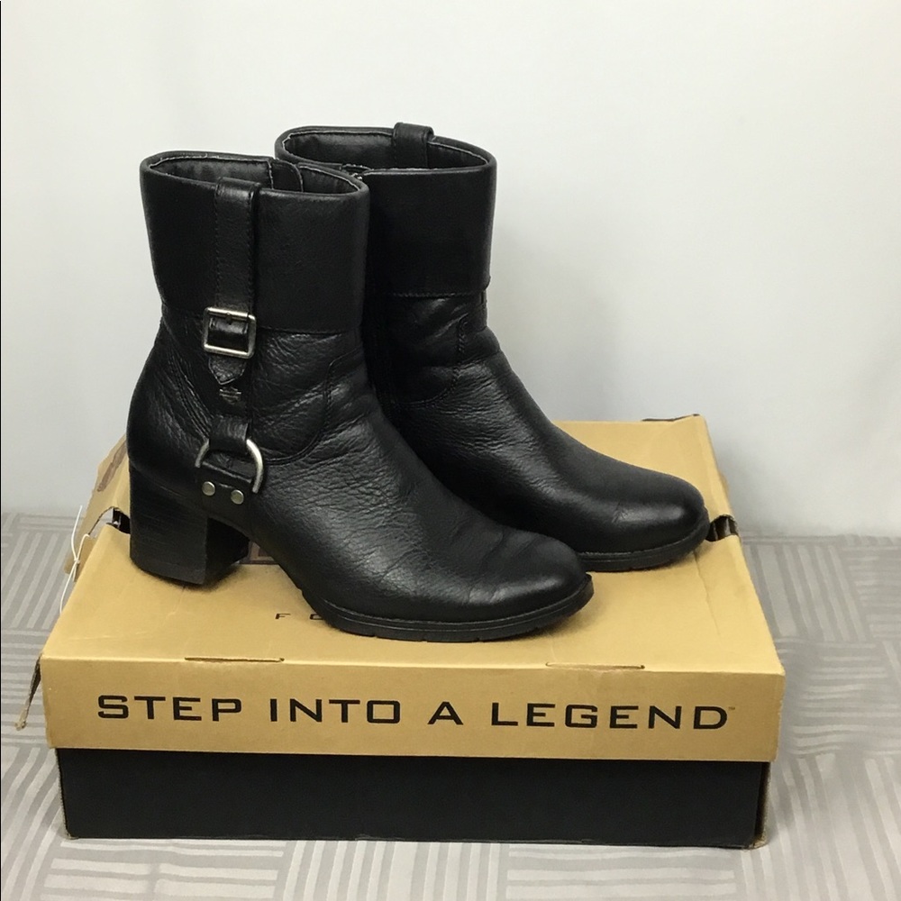 Harley Davidson Sadie D84068 Black Leather Riding Boots Women Size US 9 M